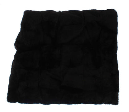 Écharpe à capuche Dolce & Gabbana femme en fourrure de belette noir – MS811
