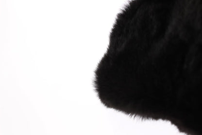 Écharpe à capuche Dolce & Gabbana femme en fourrure de belette noir – MS811