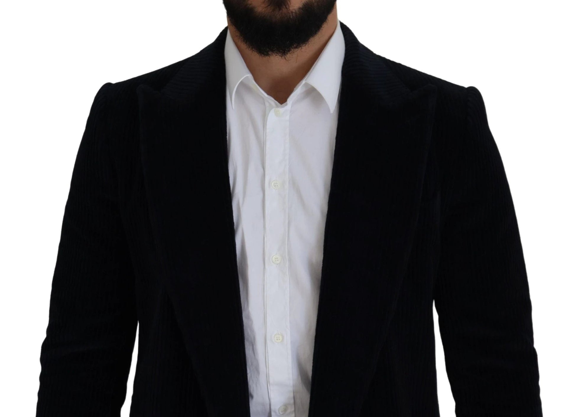 Dolce & Gabbana Black Cotton Cardigan Long Coat Men Jacket by Dolce & Gabbana