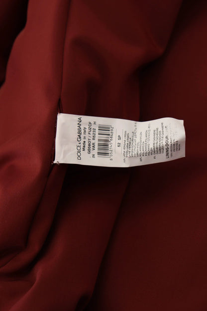 Dolce & Gabbana Red Wool Double Breasted Coat Jacket by Dolce & Gabbana