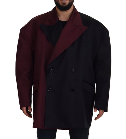 Dolce & Gabbana Bordeaux Polyester Double Breasted Jacket by Dolce & Gabbana
