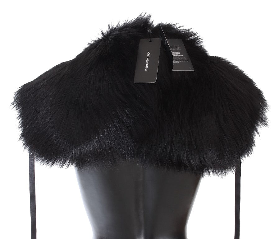 Dolce & Gabbana damesbontkraag van zwarte zilvervos – MS1580