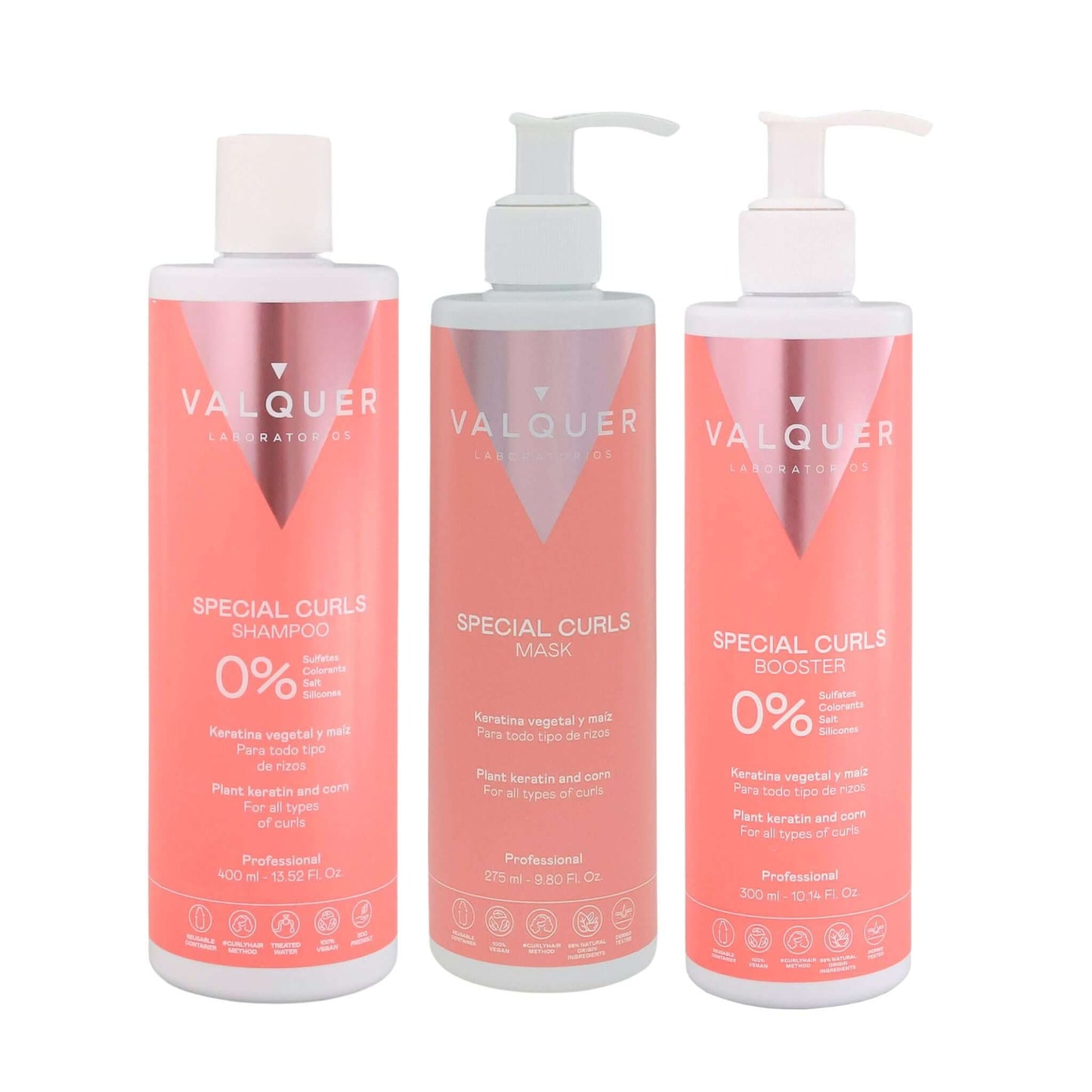 Pack curly Champú, mascarilla y booster para cabellos rizados - 975 ml