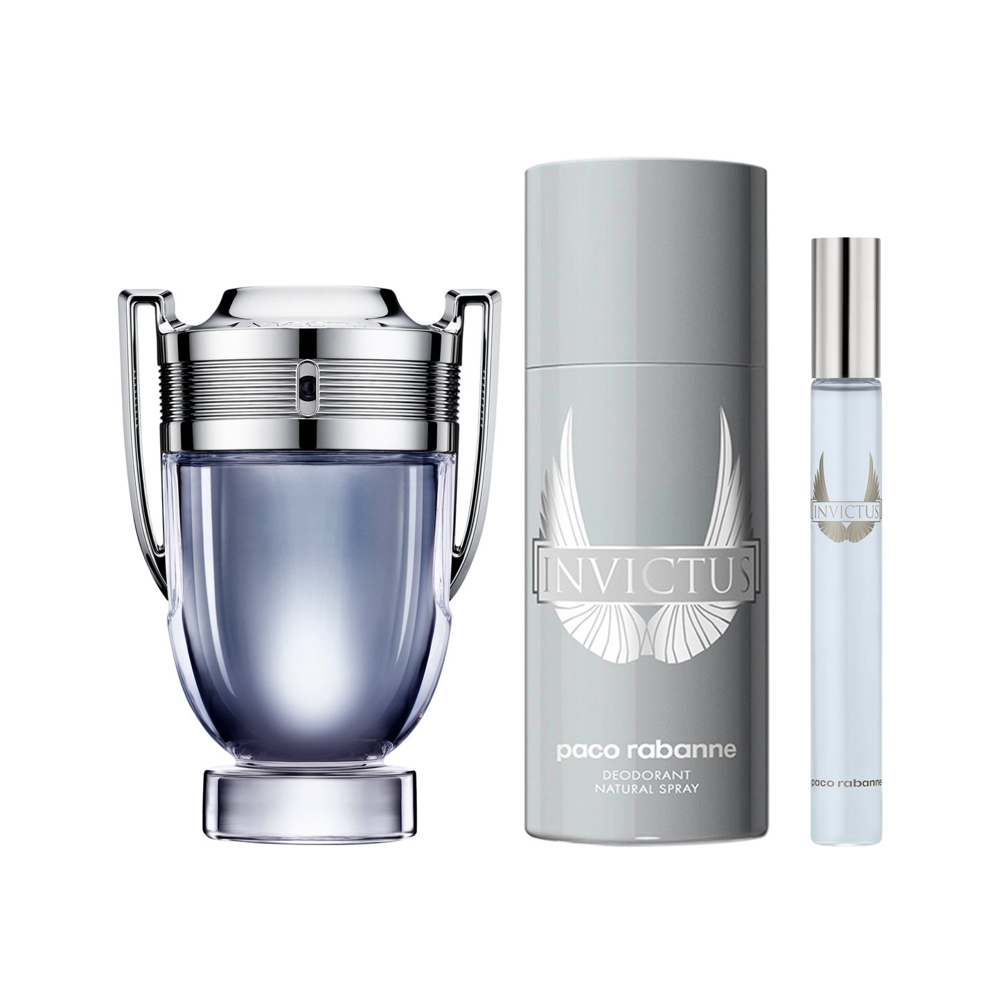 Coffret Invictus EDT Eau de Toilette 100 ml Déodorant 150 ml Vaporisateur 10 ml
