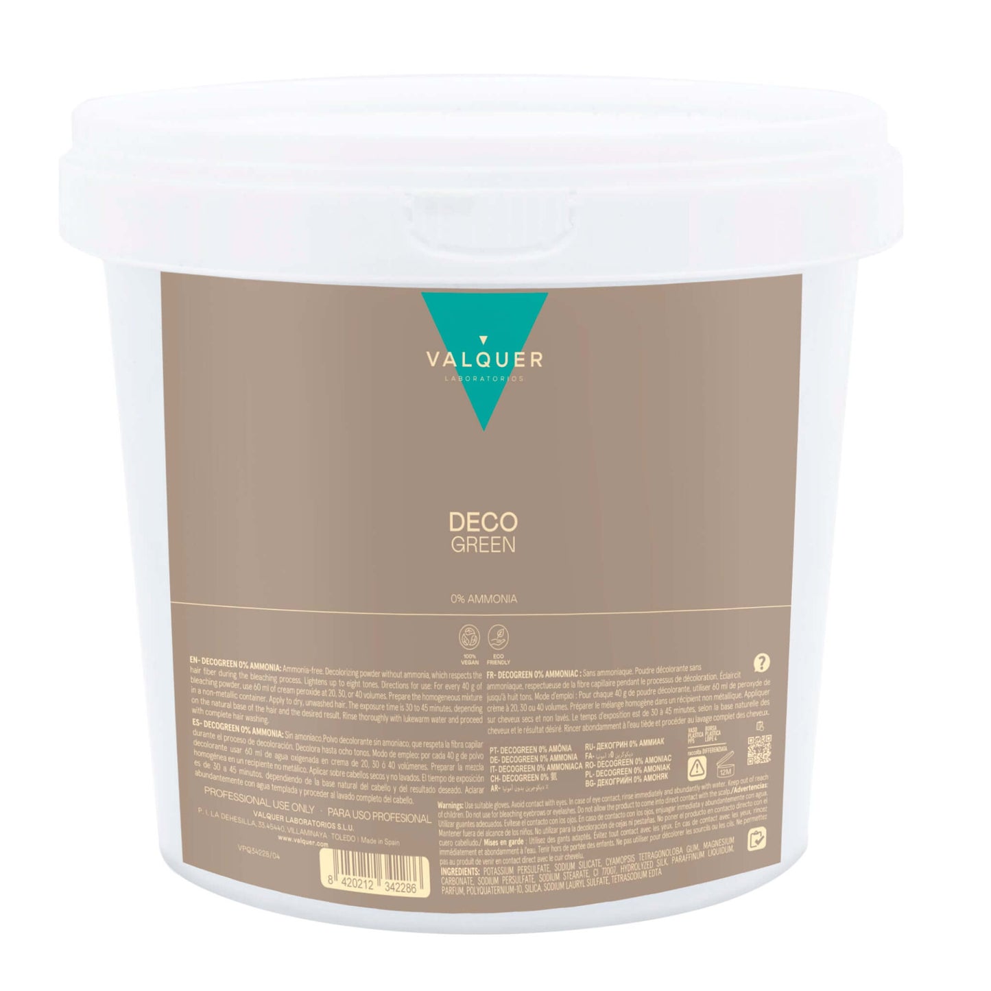 Decolorante SIN amoniaco - Polvos Decogreen 0% - 1000 g