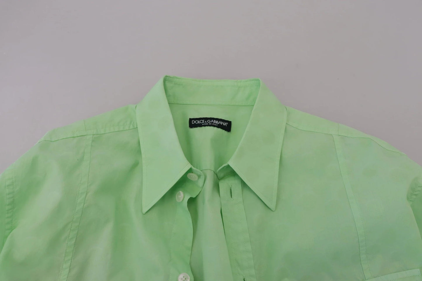 Dolce & Gabbana Mint Green Long Sleeves Button Down Shirt by Dolce & Gabbana