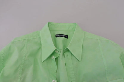 Dolce & Gabbana Mint Green Long Sleeves Button Down Shirt by Dolce & Gabbana