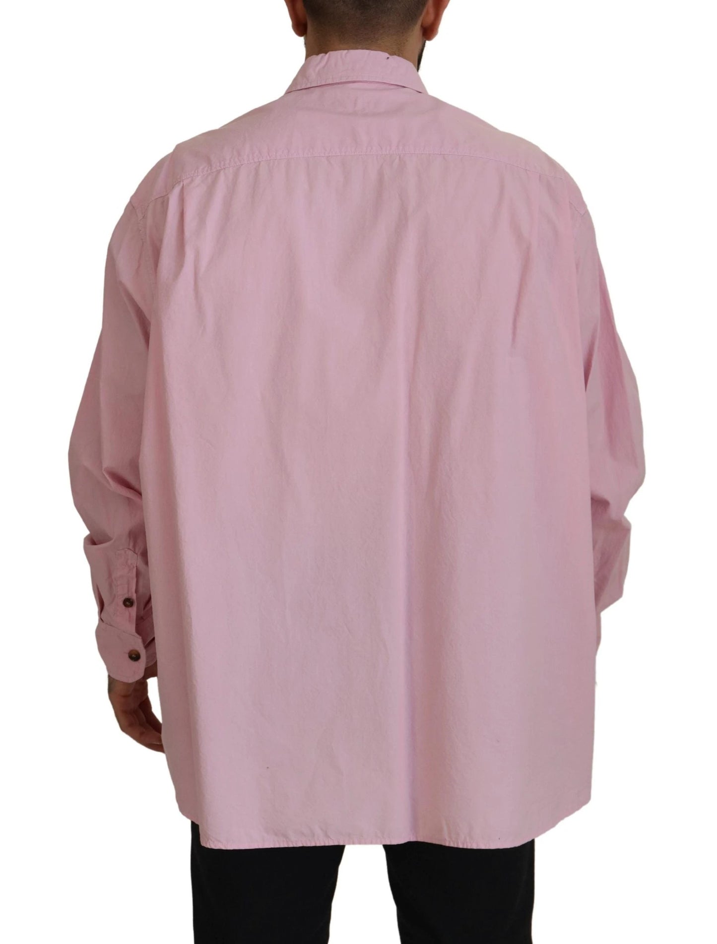 Dolce & Gabbana Pink Casual Button Down Long Sleeves Shirt by Dolce & Gabbana