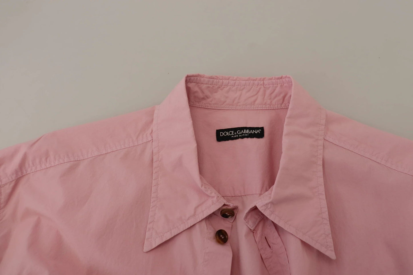 Dolce & Gabbana Pink Casual Button Down Long Sleeves Shirt by Dolce & Gabbana