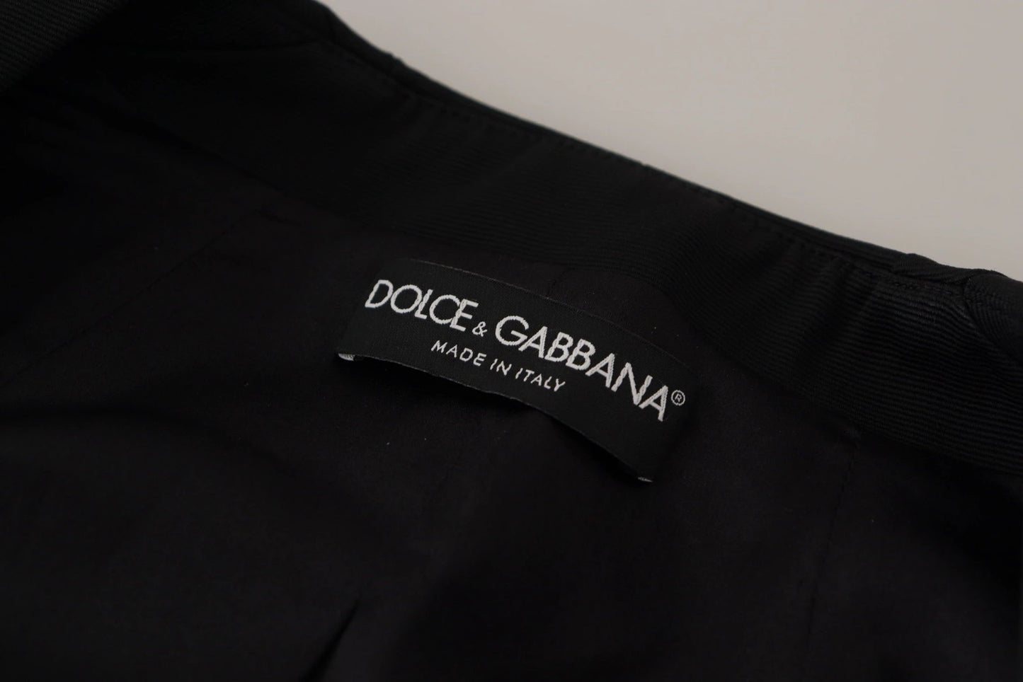 Dolce & Gabbana Black Slim Fit Long Sleeves Snap Jacket by Dolce & Gabbana