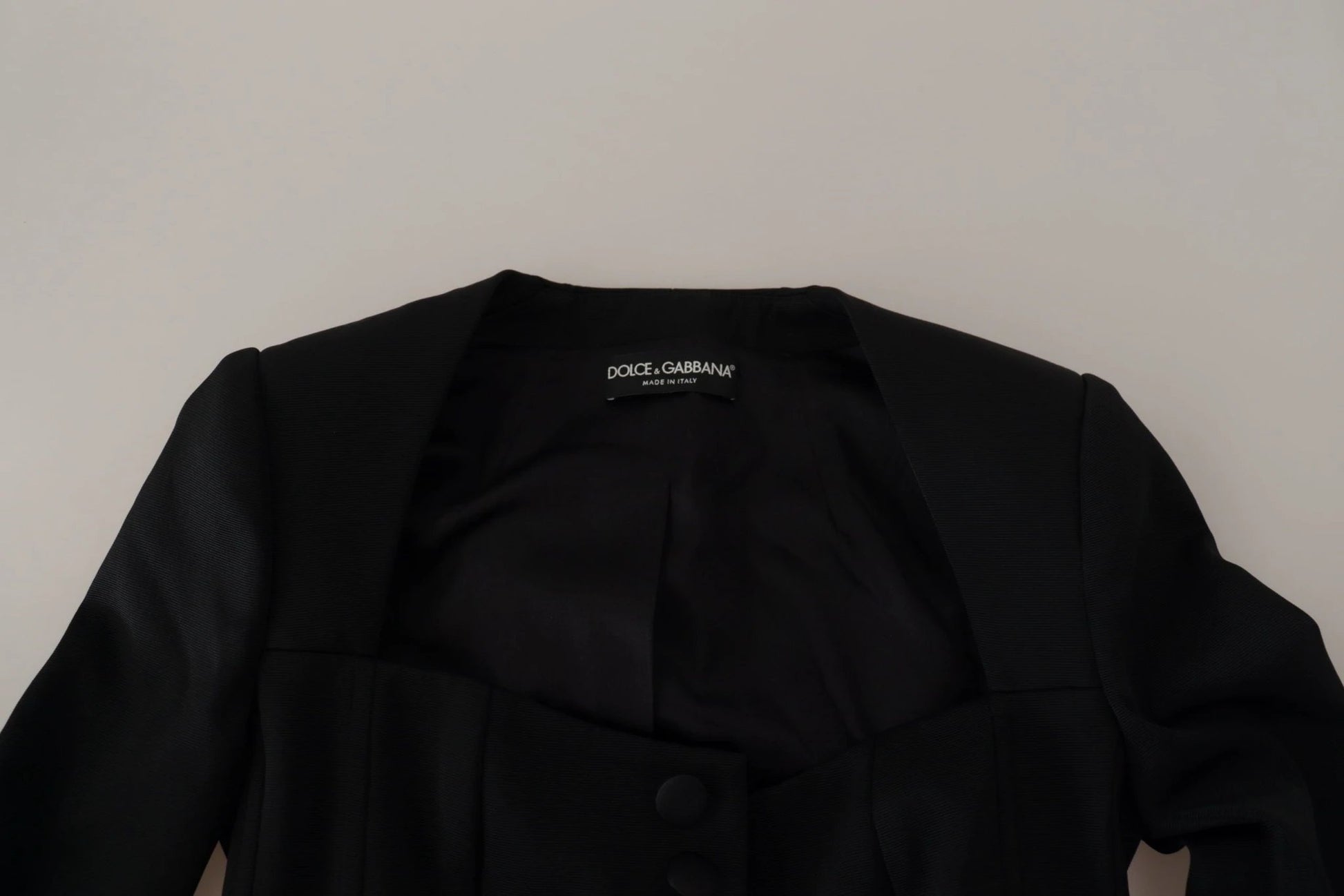 Dolce & Gabbana Black Slim Fit Long Sleeves Snap Jacket by Dolce & Gabbana