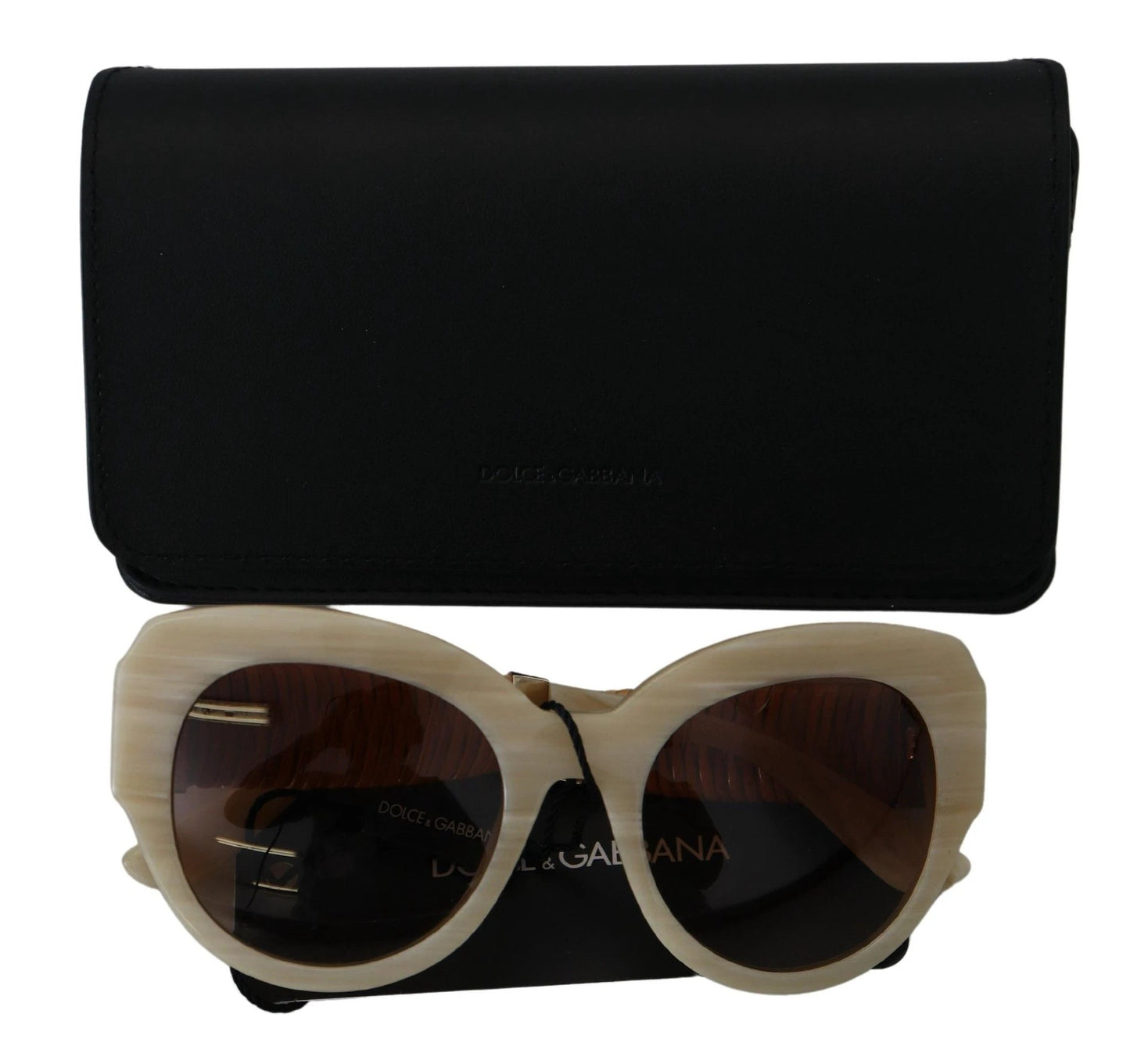 Dolce & Gabbana Beige Acetate Full Rim Brown Lense DG4294 Sunglasses by Dolce & Gabbana
