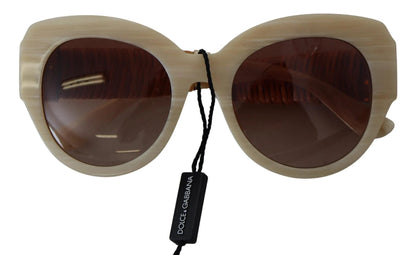 Dolce & Gabbana Beige Acetate Full Rim Brown Lense DG4294 Sunglasses by Dolce & Gabbana