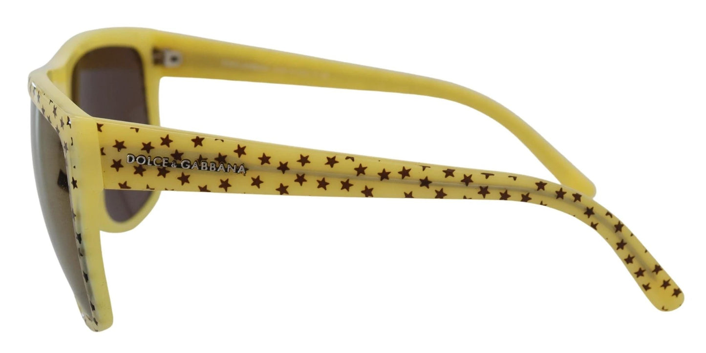 Dolce & Gabbana Yellow Stars Acetate Square Shades DG4125 Sunglasses by Dolce & Gabbana