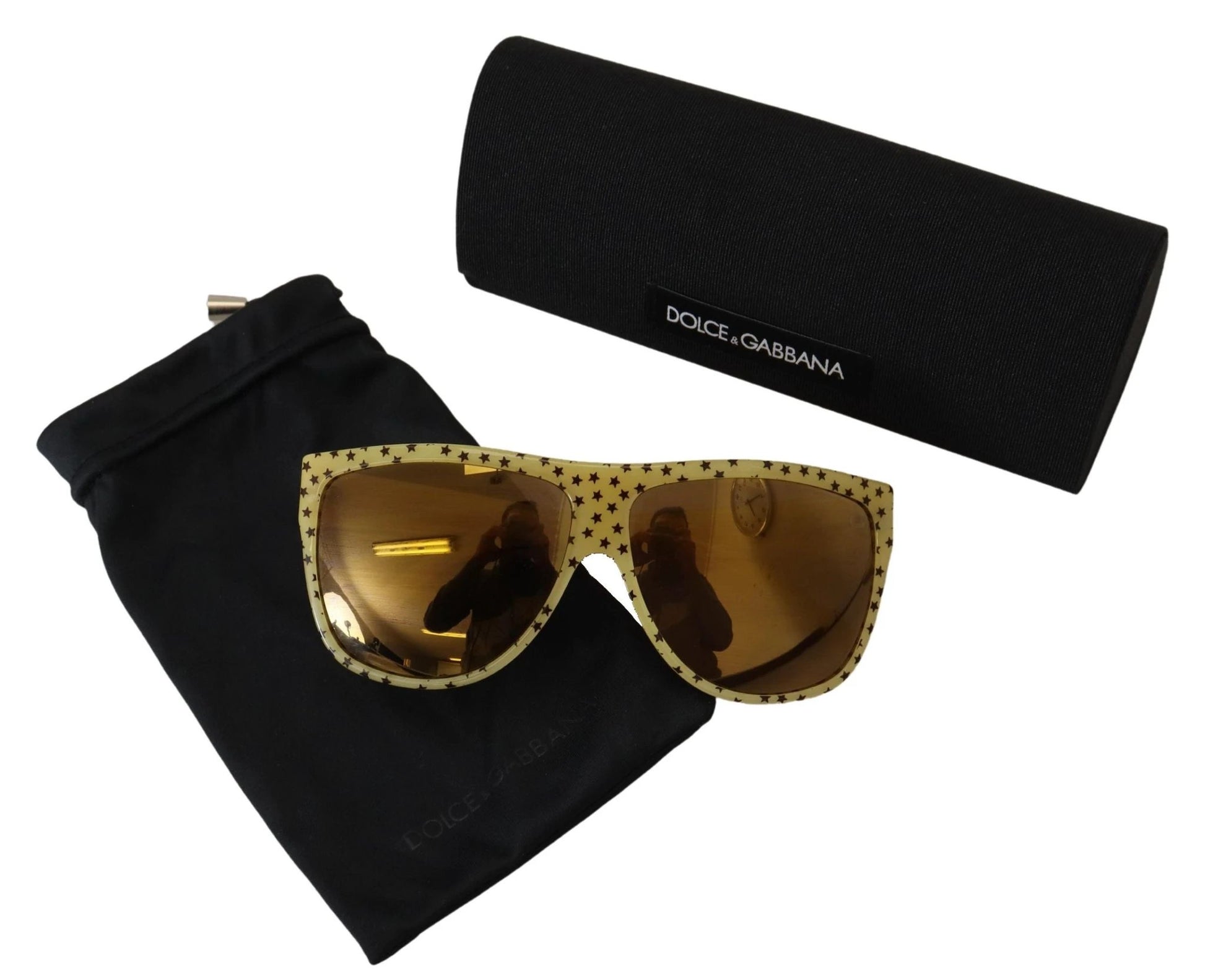 Dolce & Gabbana Yellow Stars Acetate Square Shades DG4125 Sunglasses by Dolce & Gabbana