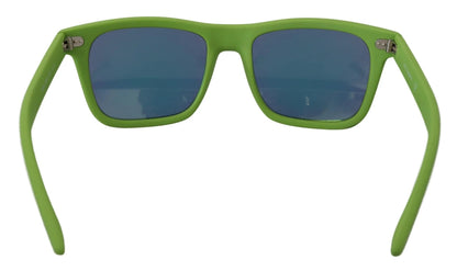 Dolce & Gabbana Green Rubber Full Rim Frame Shades DG6095 Acid Sunglasses by Dolce & Gabbana