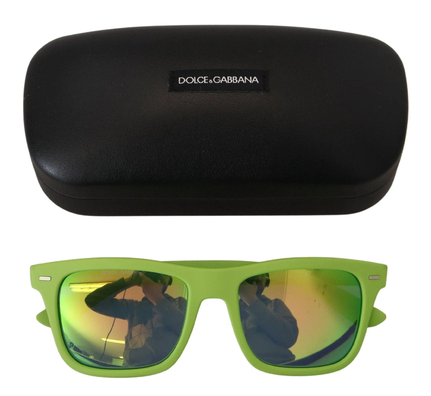Dolce & Gabbana Green Rubber Full Rim Frame Shades DG6095 Acid Sunglasses by Dolce & Gabbana