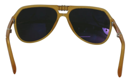 Dolce & Gabbana Yellow Acetate Black Lens Aviator DG4196 Sunglasses by Dolce & Gabbana