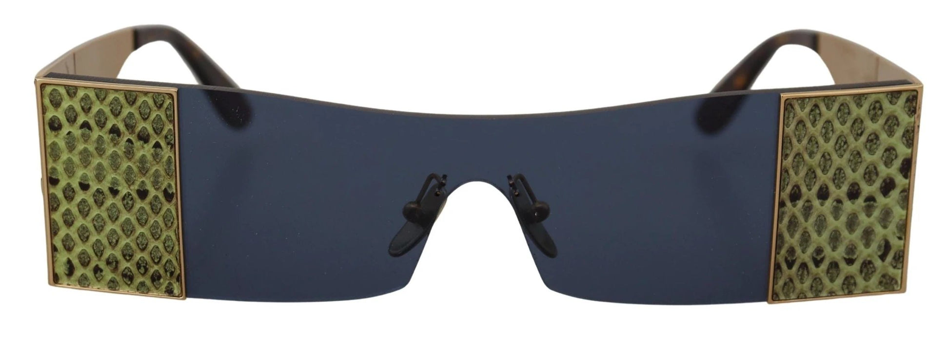 Dolce & Gabbana Gold Metal Rectangle Shades DG2263 Sunglasses by Dolce & Gabbana