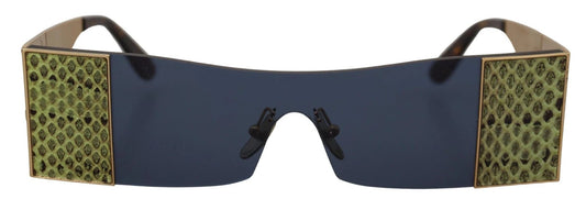 Dolce & Gabbana Gold Metal Rectangle Shades DG2263 Sunglasses by Dolce & Gabbana