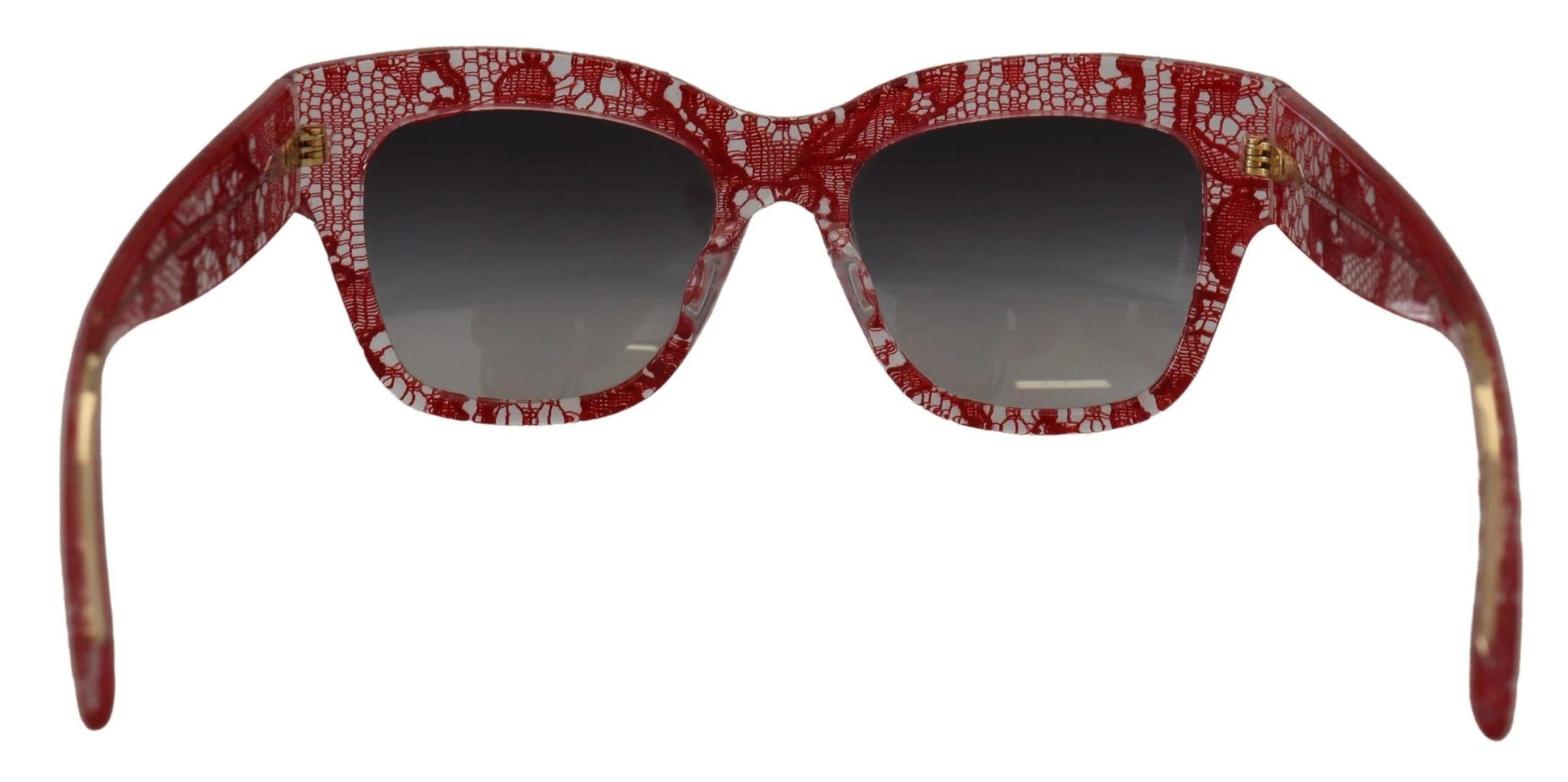 Dolce & Gabbana Red Lace Acetate Rectangle Shades DG4231F Sunglasses by Dolce & Gabbana