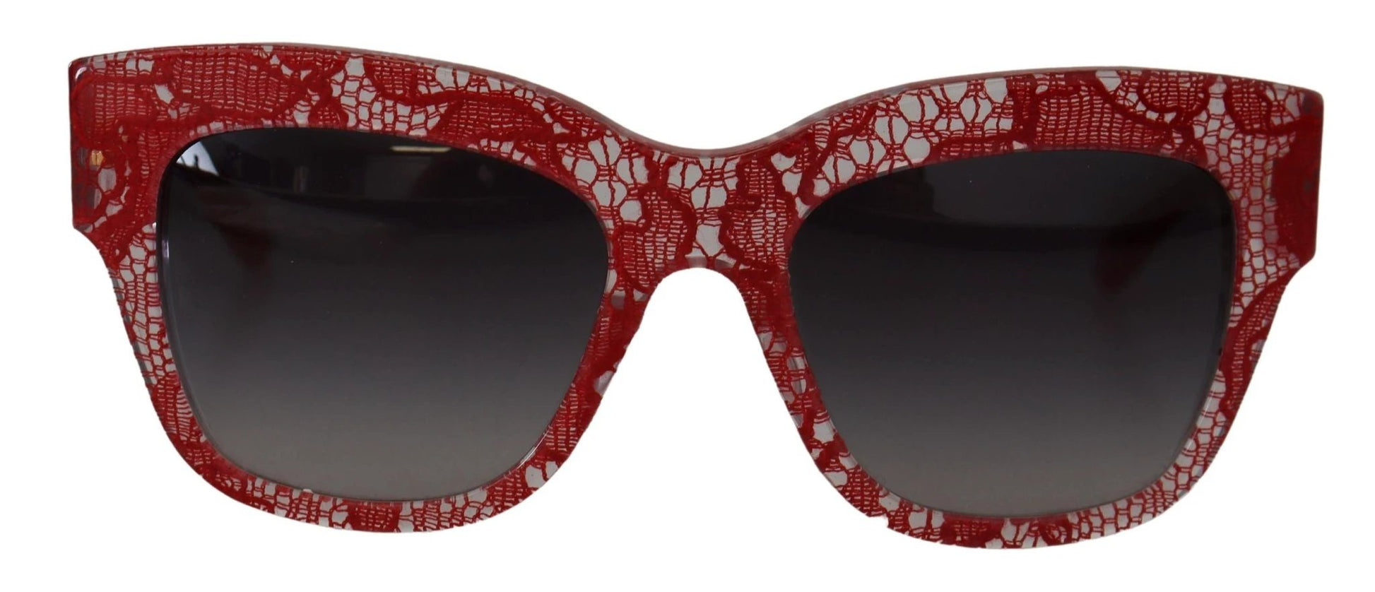 Dolce & Gabbana Red Lace Acetate Rectangle Shades DG4231Sunglasses by Dolce & Gabbana