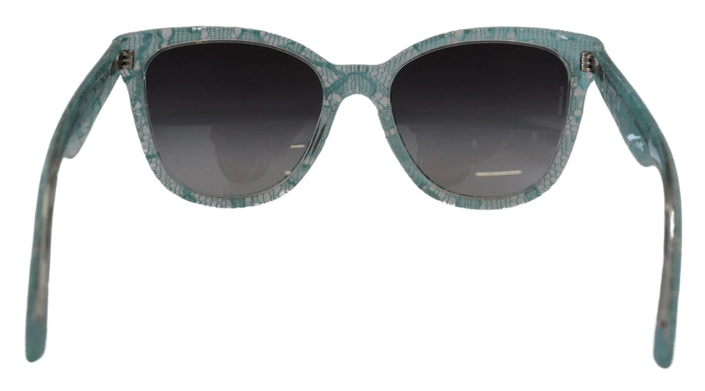 Dolce & Gabbana Blue Lace Acetate Crystal Round DG4190 Sunglasses by Dolce & Gabbana