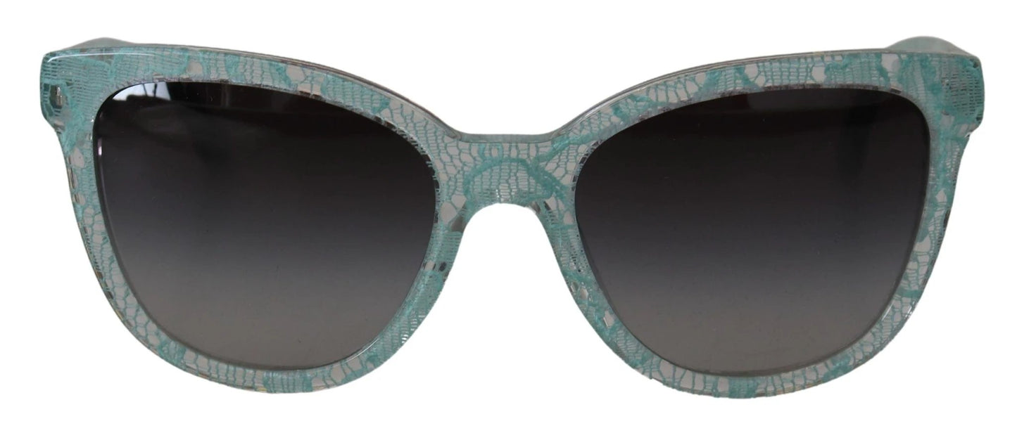 Dolce & Gabbana Blue Lace Acetate Crystal Round DG4190 Sunglasses by Dolce & Gabbana