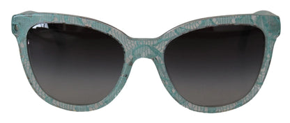 Dolce & Gabbana Blue Lace Acetate Crystal Round DG4190 Sunglasses by Dolce & Gabbana
