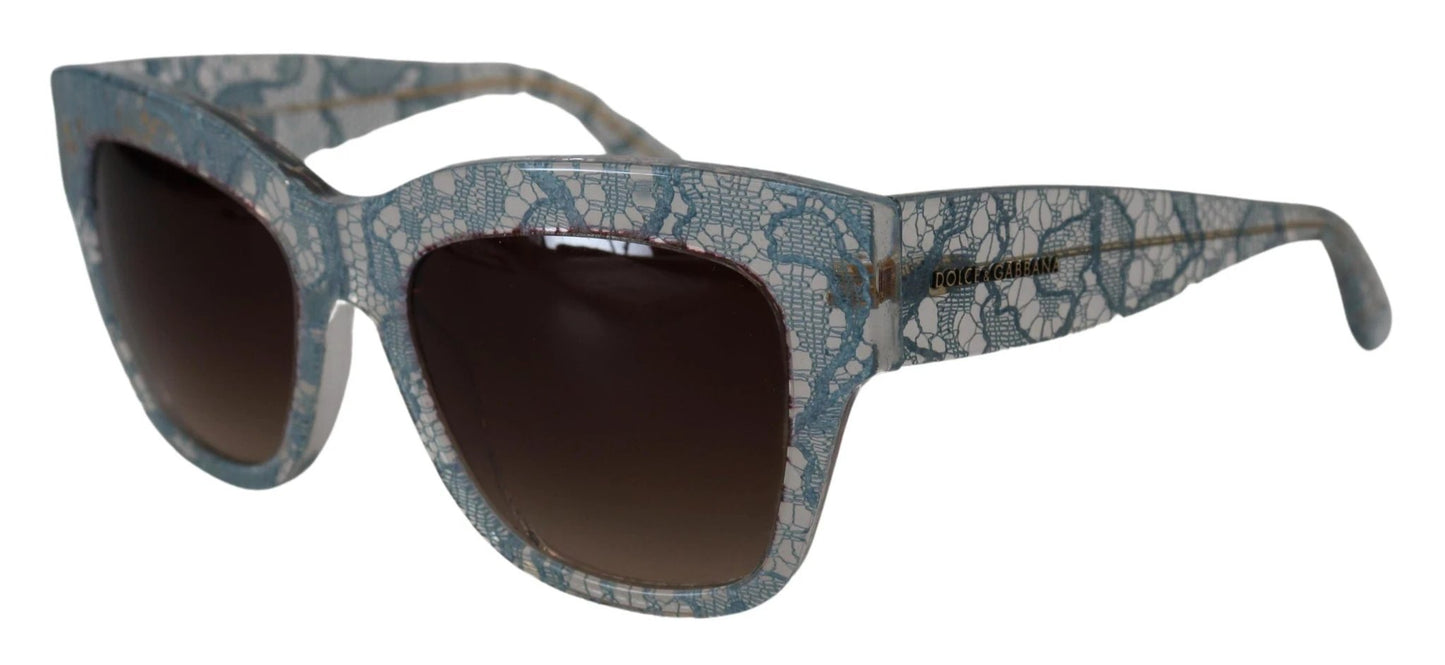 Dolce & Gabbana Blue Lace Acetate Crystal Butterfly DG4231 Sunglasses by Dolce & Gabbana