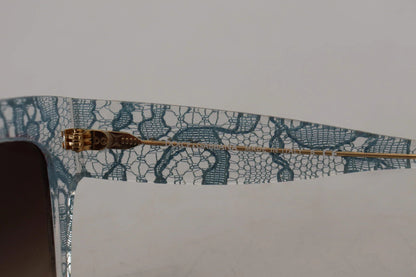 Dolce & Gabbana Blue Lace Acetate Crystal Butterfly DG4231 Sunglasses by Dolce & Gabbana