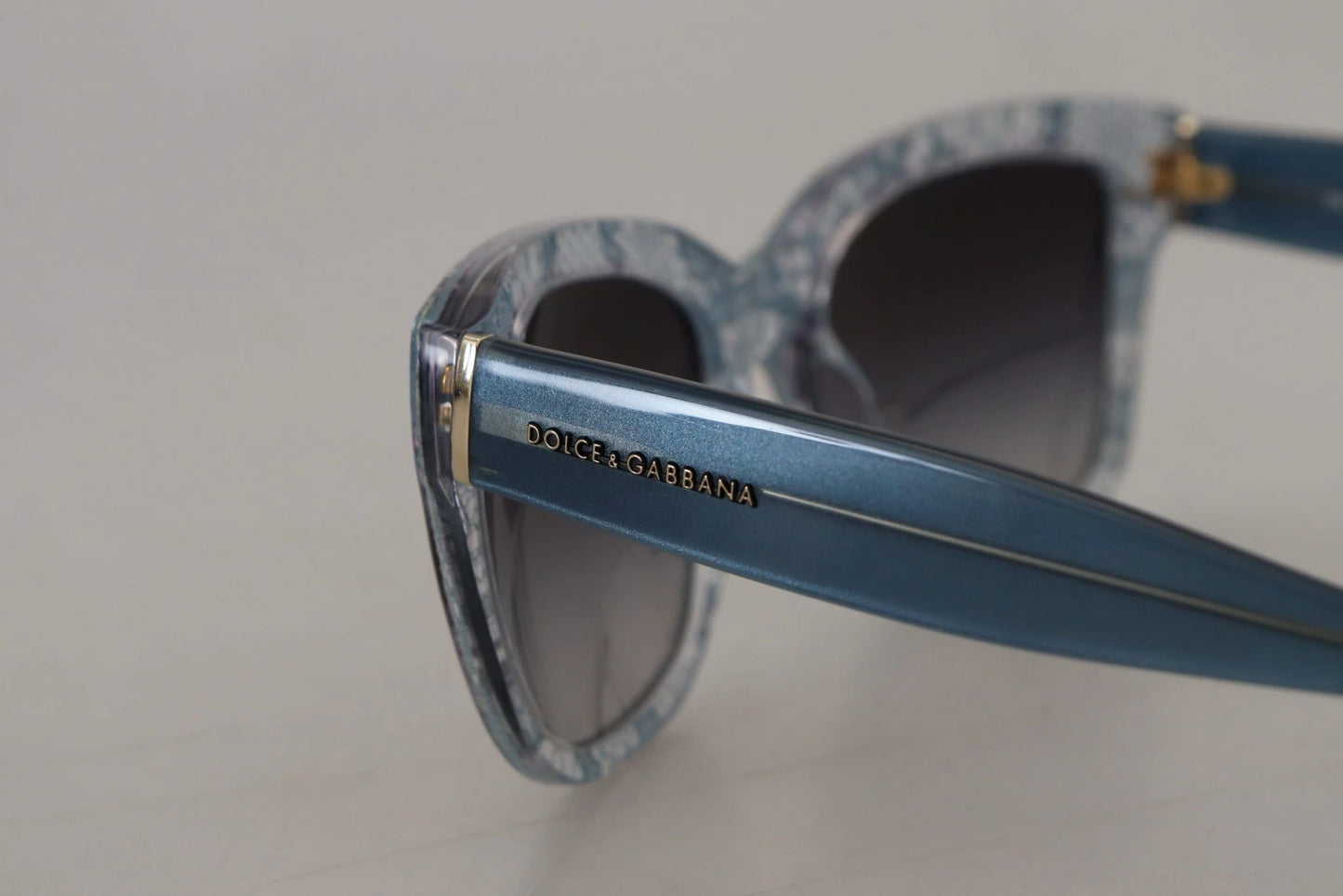 Dolce & Gabbana Blue Lace Acetate Rectangle Shades DG4226 Sunglasses by Dolce & Gabbana