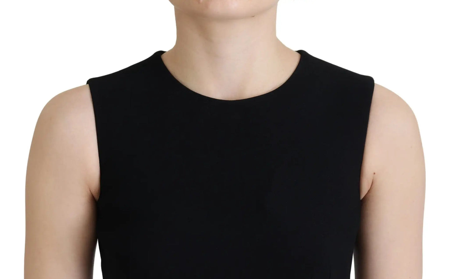 Dolce & Gabbana Black Dress Sheath Flare Viscose Dress by Dolce & Gabbana