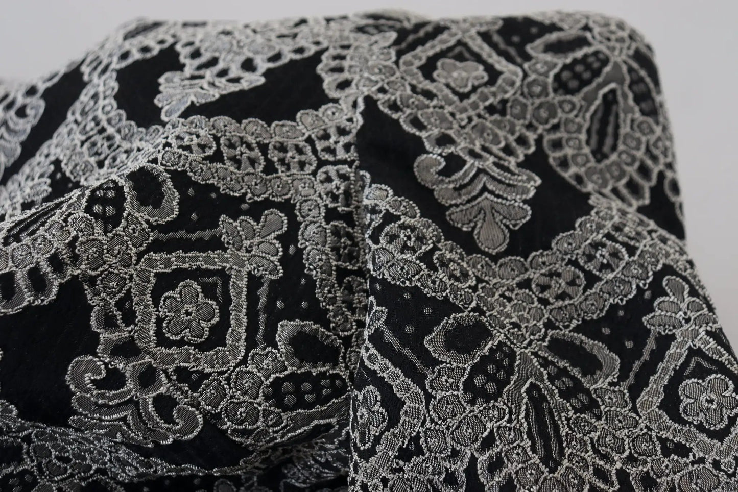 Dolce & Gabbana Black Gray Jacquard Sheath Bodycon Dress by Dolce & Gabbana