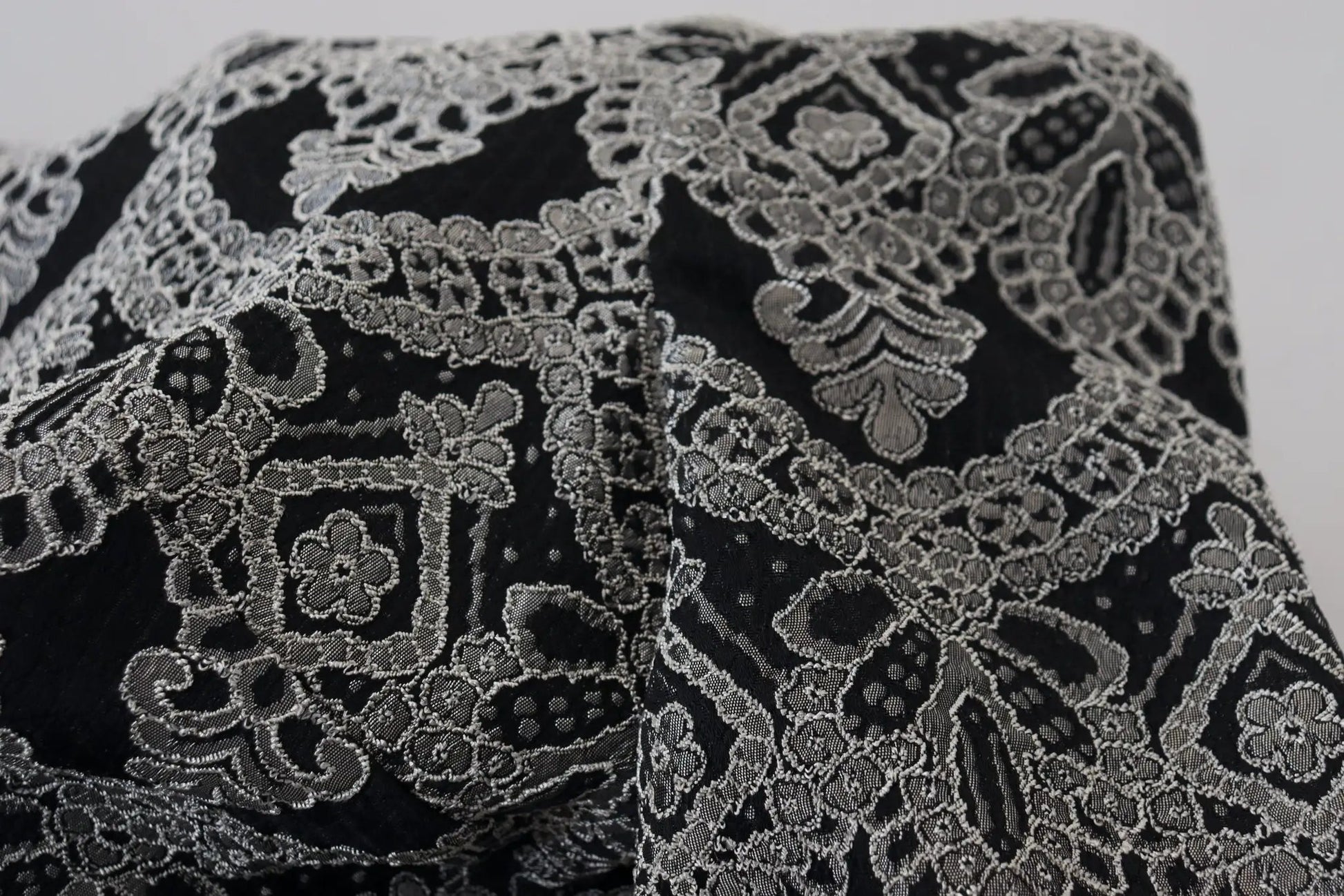 Dolce & Gabbana Black Gray Jacquard Sheath Bodycon Dress by Dolce & Gabbana