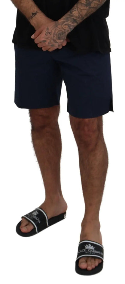 Dolce & Gabbana Blue Chinos Cotton Stretch Casual Shorts by Dolce & Gabbana