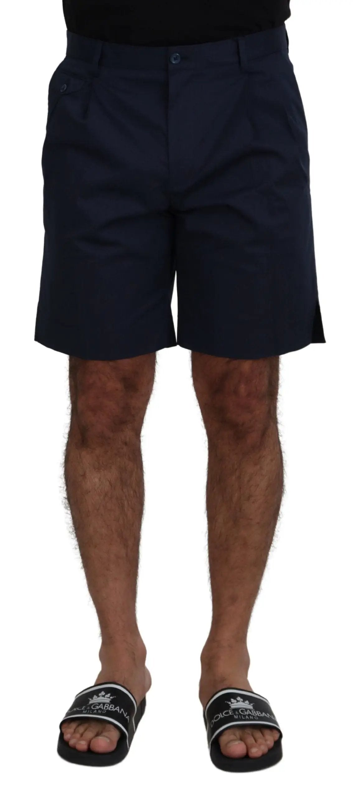 Dolce & Gabbana Blue Chinos Cotton Stretch Casual Shorts by Dolce & Gabbana