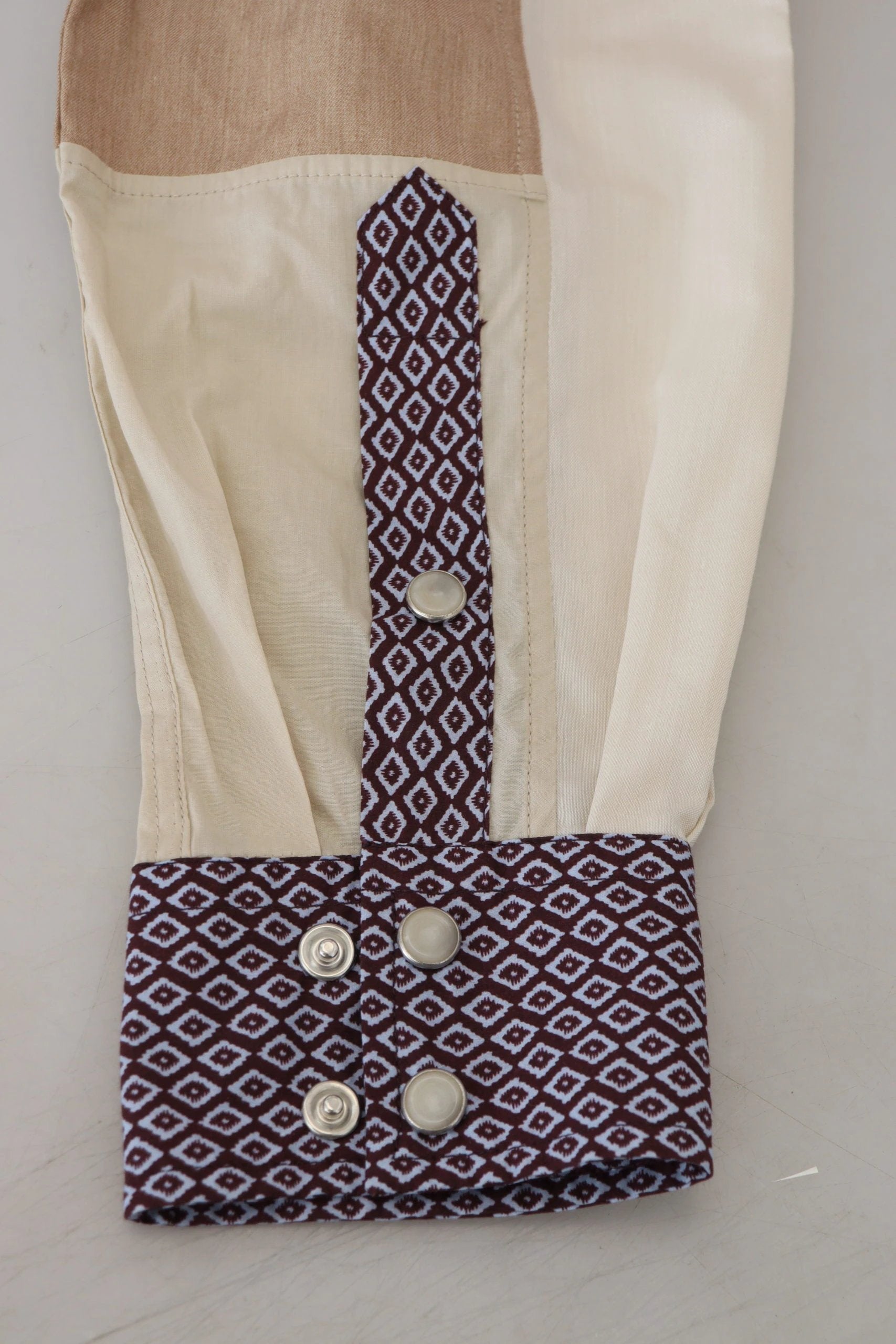 Dolce & Gabbana Multicolor Cotton Patchwork Slim Shirt by Dolce & Gabbana