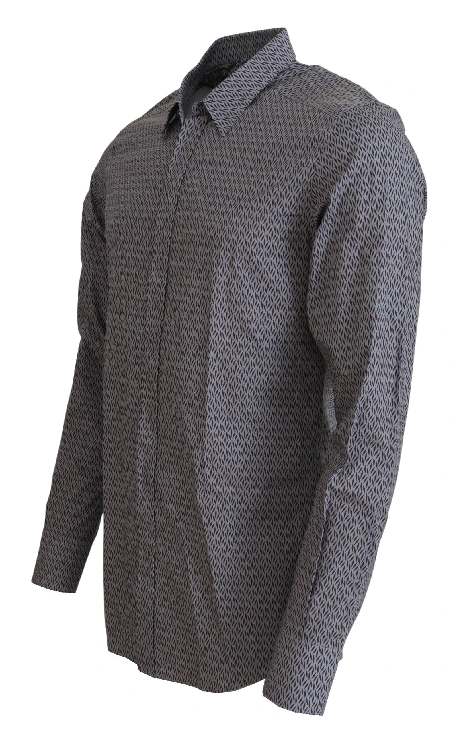 Dolce & Gabbana Gray Brown GOLD Slim Fit Dress Formal Shirt by Dolce & Gabbana