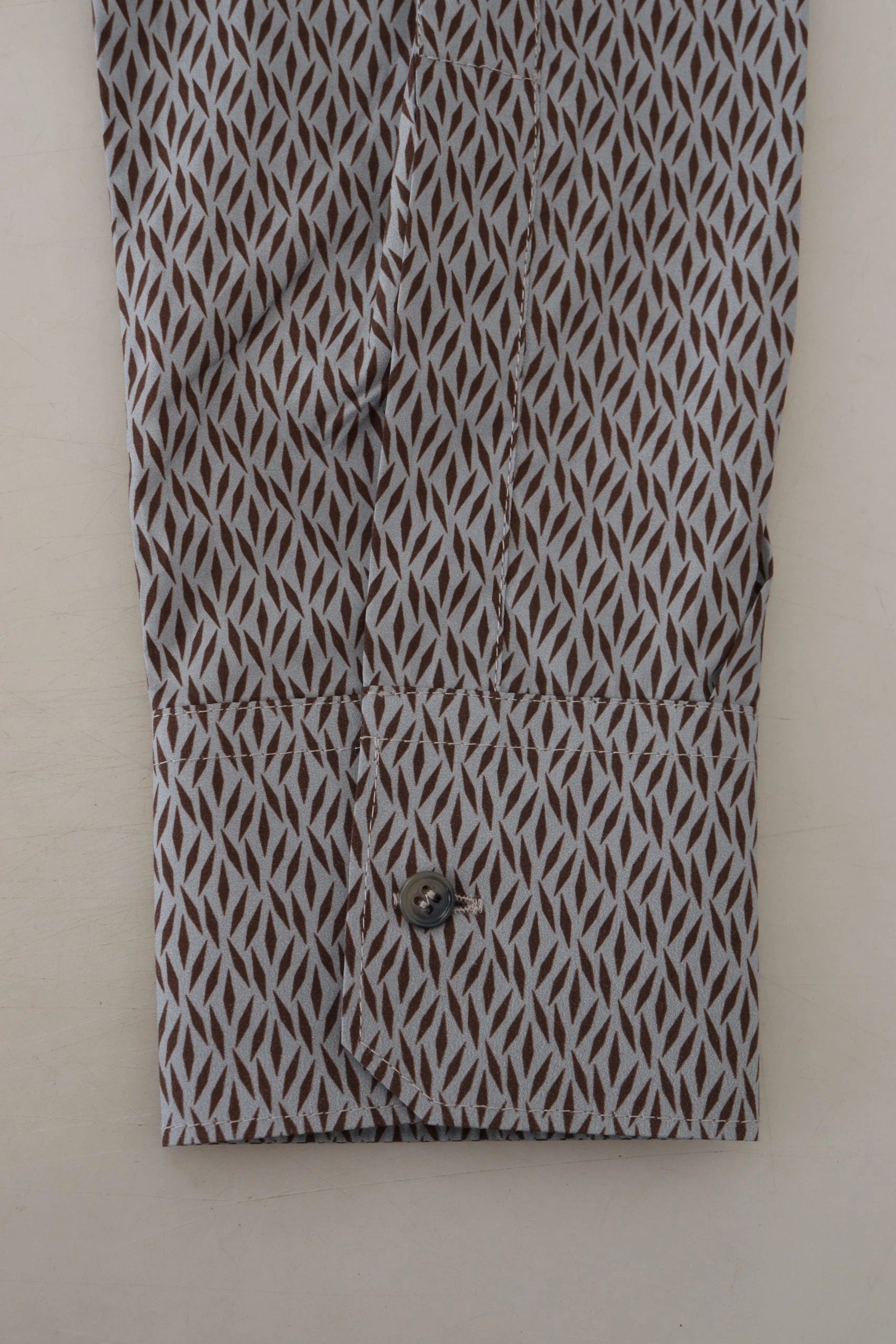 Dolce & Gabbana Gray Brown GOLD Slim Fit Dress Formal Shirt by Dolce & Gabbana