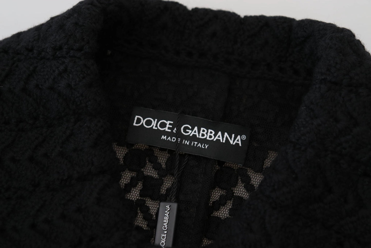 Dolce & Gabbana Black Button Down Long Blazer Cotton Jacket by Dolce & Gabbana