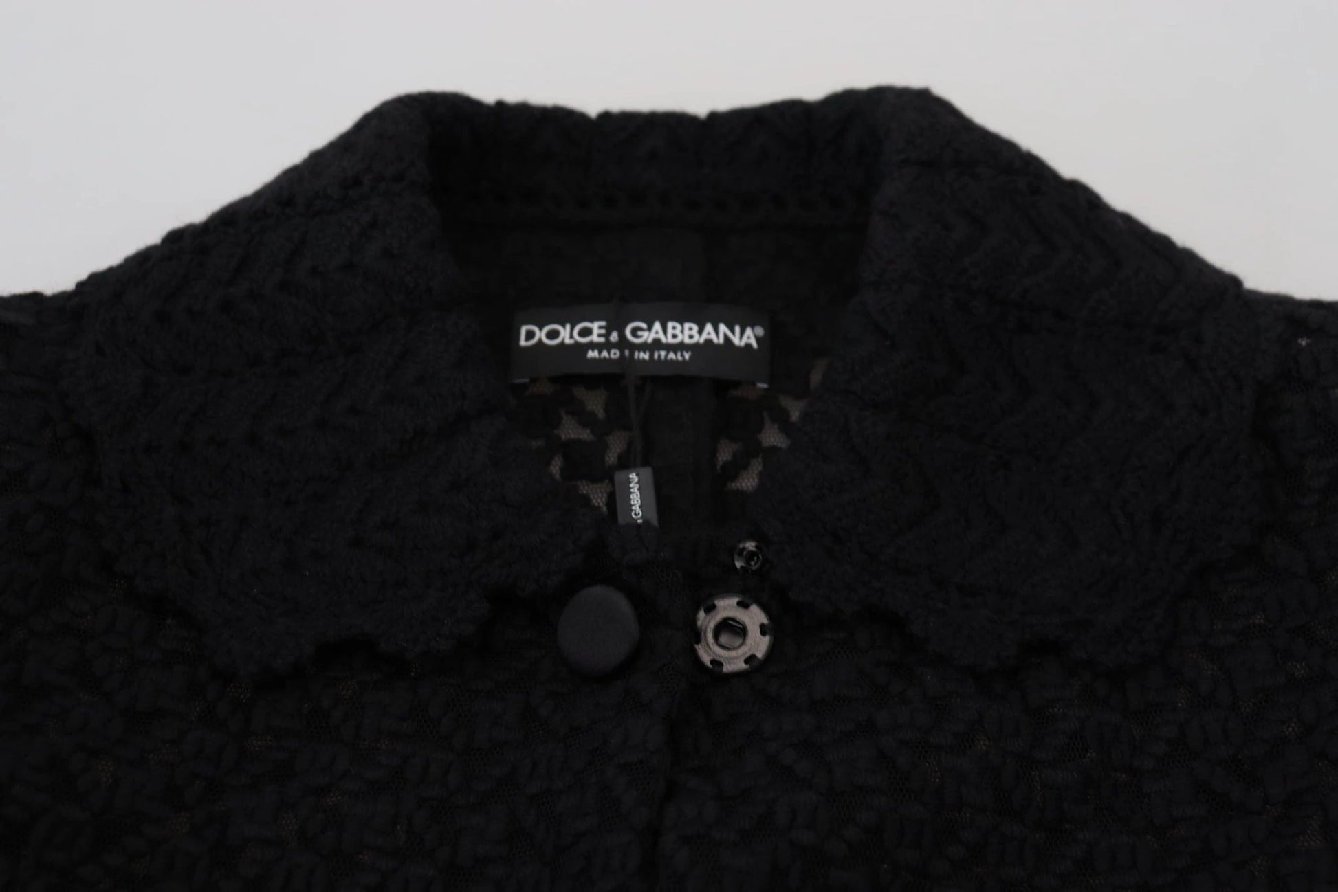 Dolce & Gabbana Black Button Down Long Blazer Cotton Jacket by Dolce & Gabbana