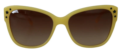 Dolce & Gabbana Yellow Acetate Frame Stars Embellishment DG4124 Sunglasses by Dolce & Gabbana