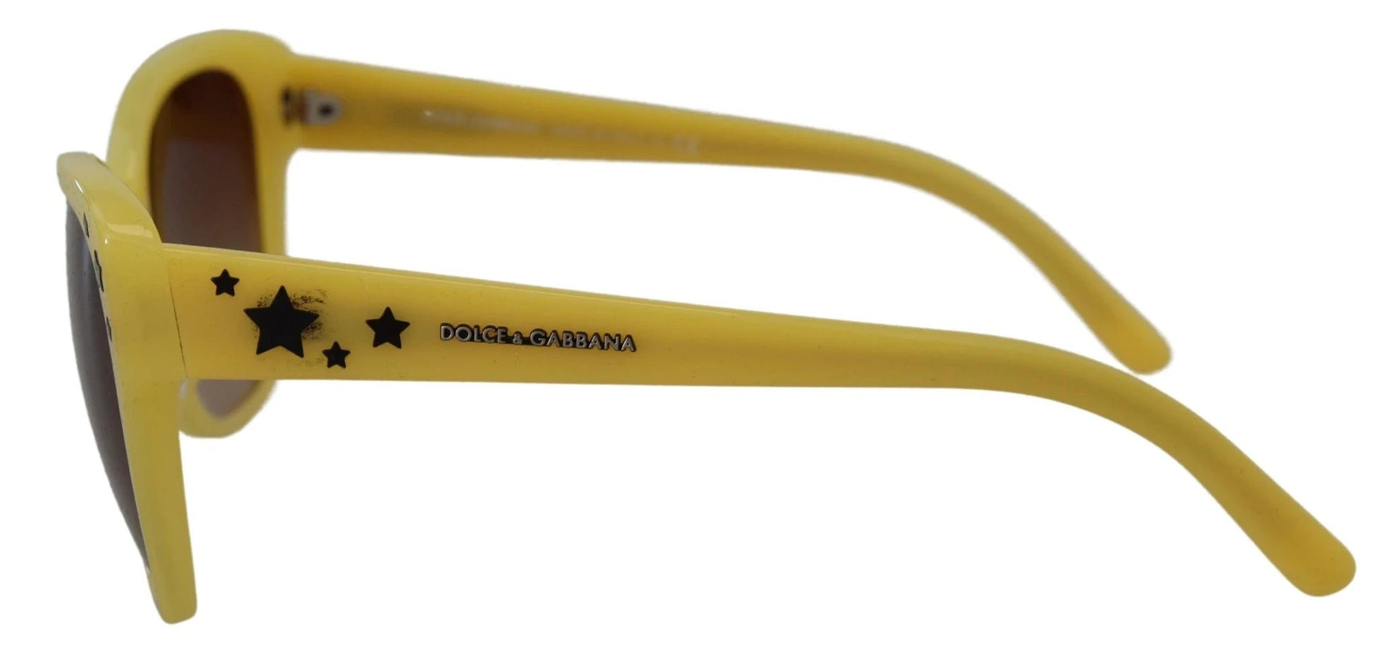 Dolce & Gabbana Yellow Acetate Frame Stars Embellishment DG4124 Sunglasses by Dolce & Gabbana