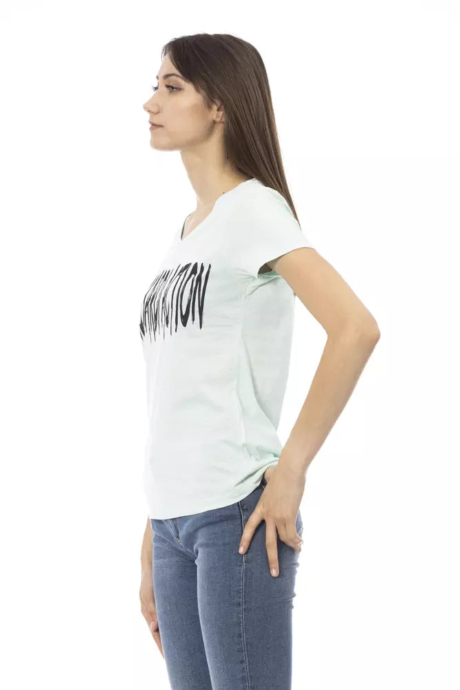 T-shirt Trussardi Action femme en coton et viscose bleu clair – TR-23087