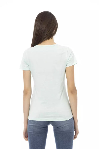 T-shirt Trussardi Action femme en coton et viscose bleu clair – TR-23087
