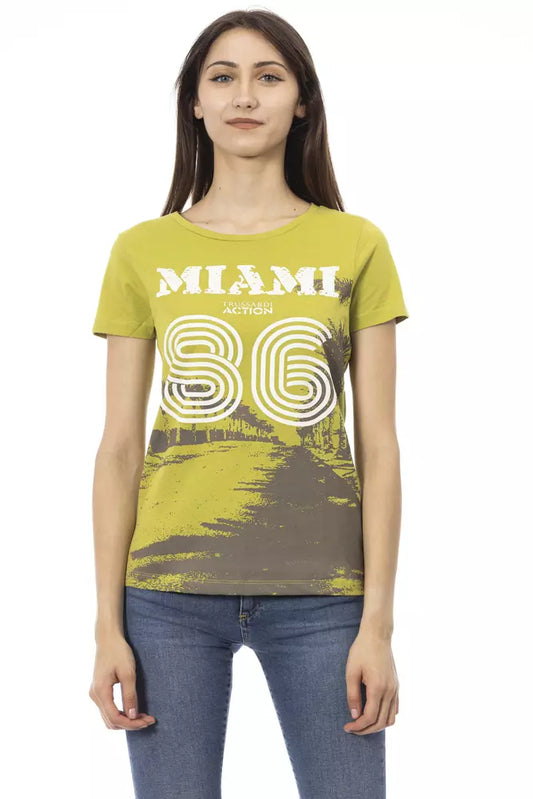 T-shirt Trussardi Action femme en coton et viscose vert – TR-23085