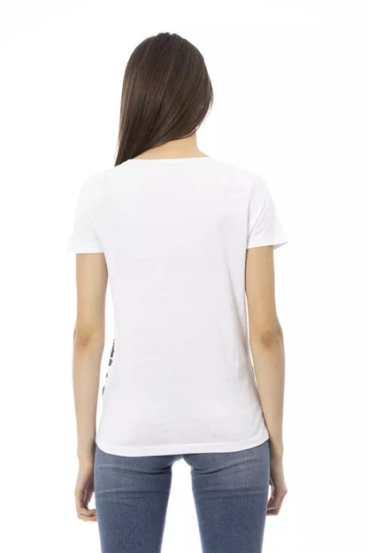 T-shirt Trussardi Action femme en coton et viscose blanc – TR-23082