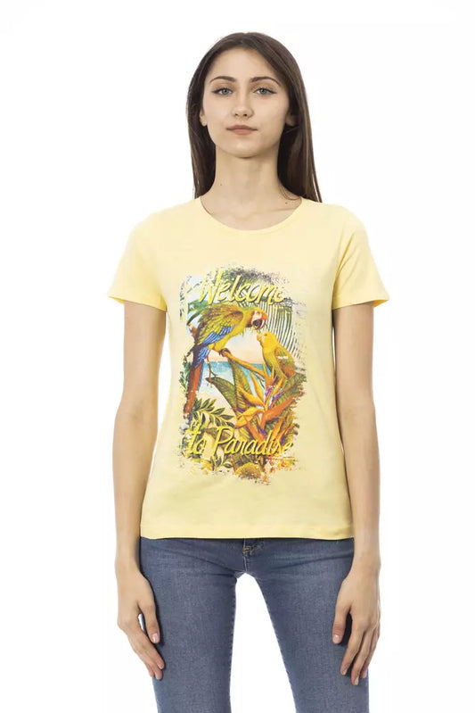 T-shirt Trussardi Action in cotone giallo da donna
