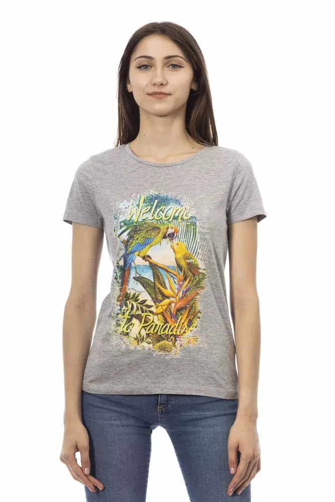 T-shirt Trussardi Action femme en coton et viscose gris – TR-23046